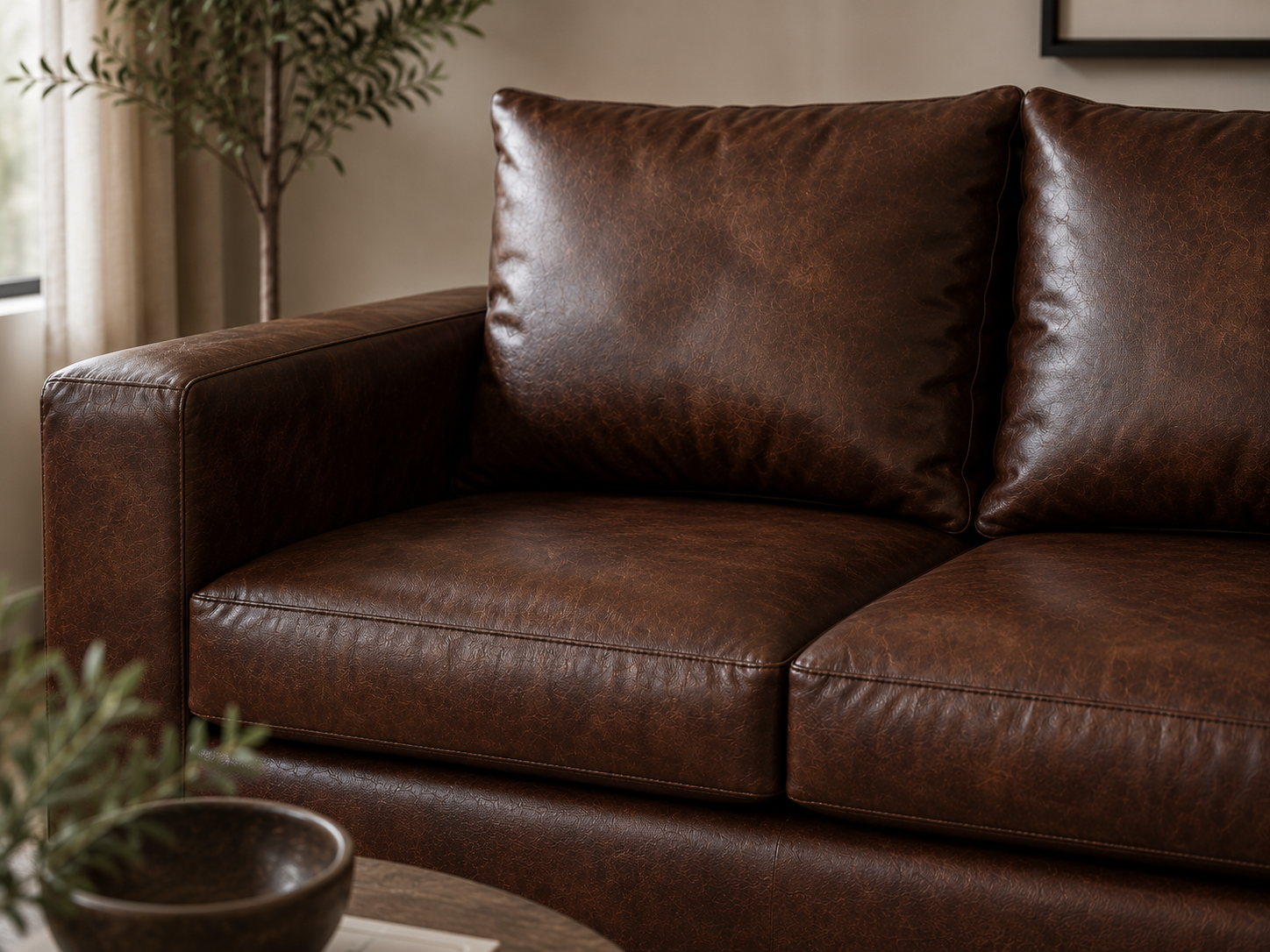 Jody 3 Seater Sofa - Buffalo Brown - Close up