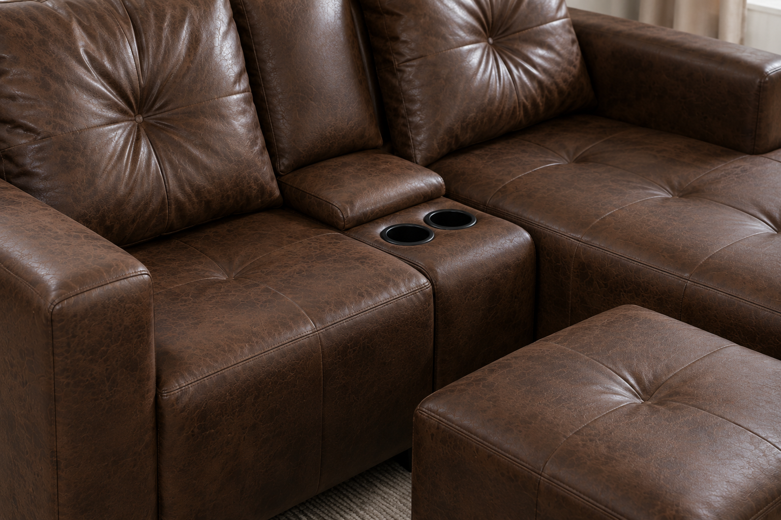 Chelsea Sofa - Left Hand Buffalo Brown - Close up