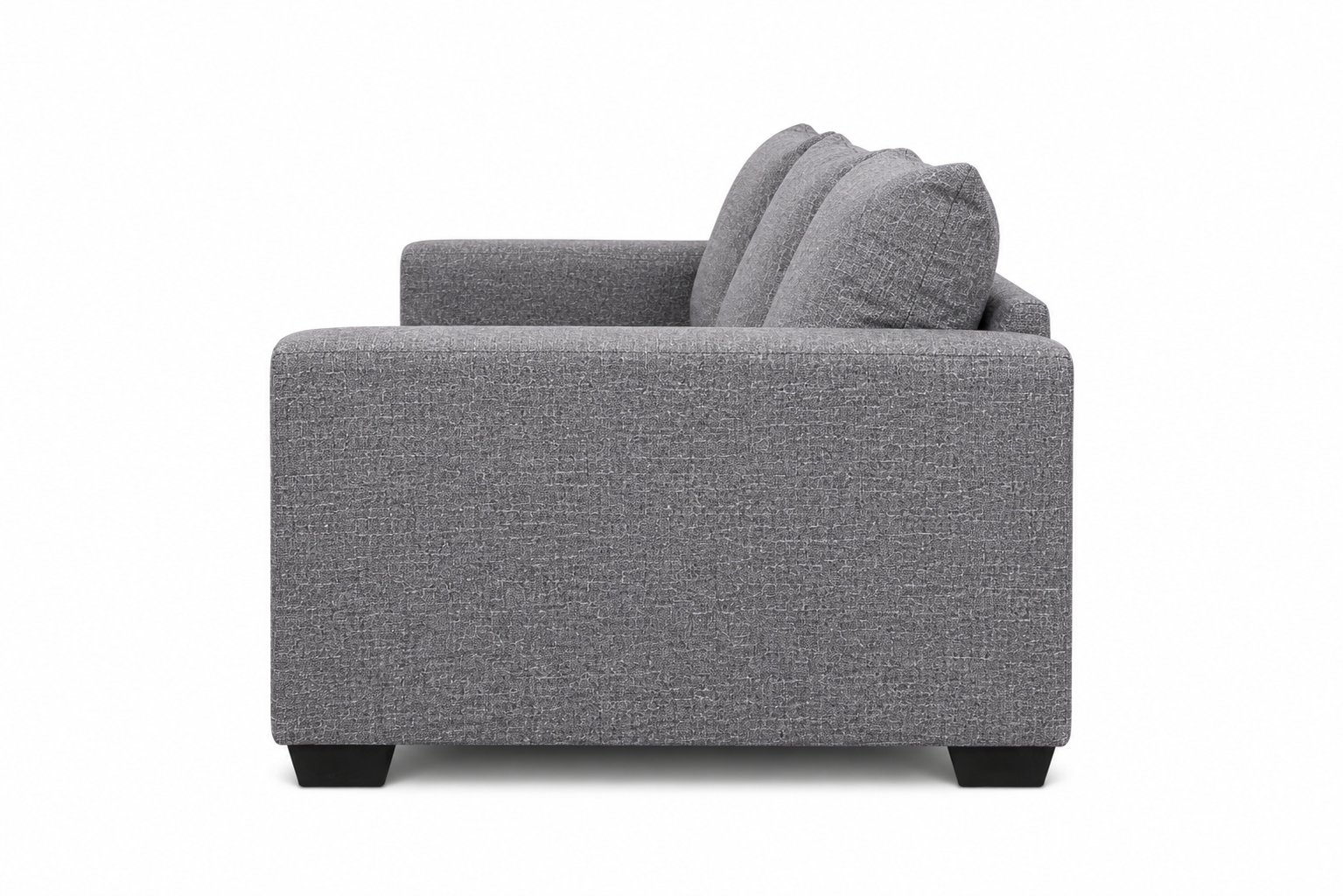 Jody 3 Seater Sofa - Charcoal - Side view