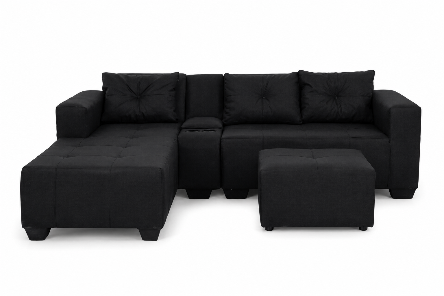 Chelsea Sofa - Left Hand Black - Studio shot