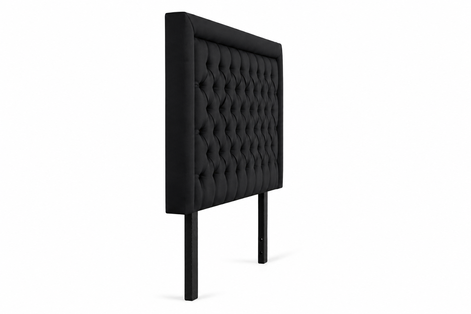 Nadine Headboard - Black - Side view