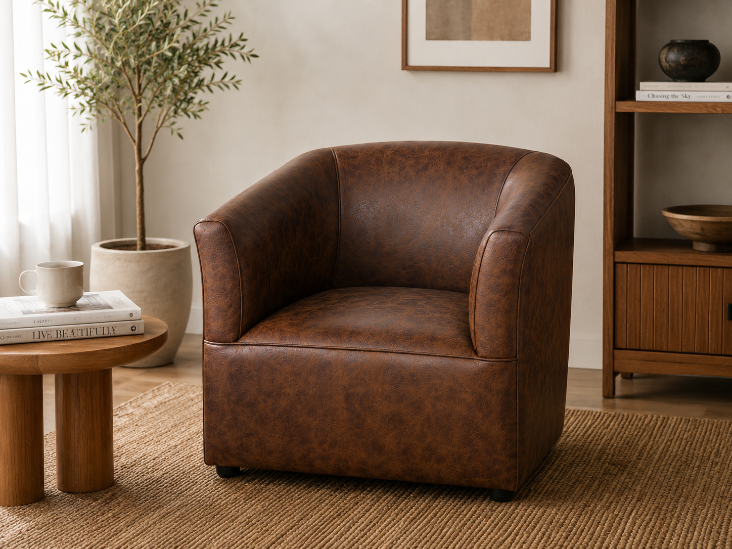 Prince Tub Chair - Buffalo Brown - Lifestyle