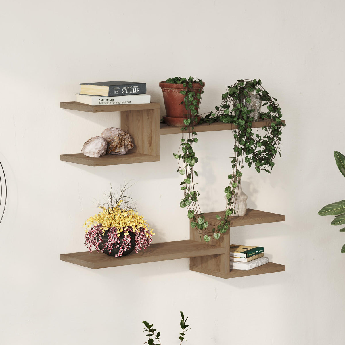 Fork Wall Shelf - Mahogany - 4