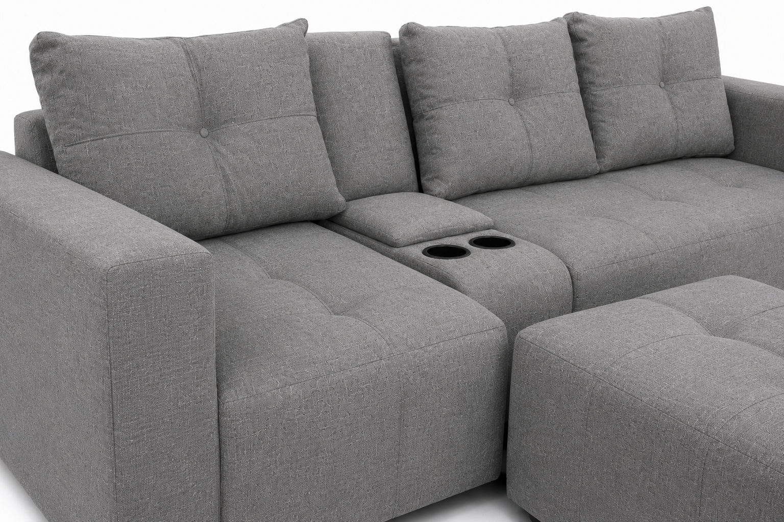 Chelsea Sofa - Left Hand Grey - Close up
