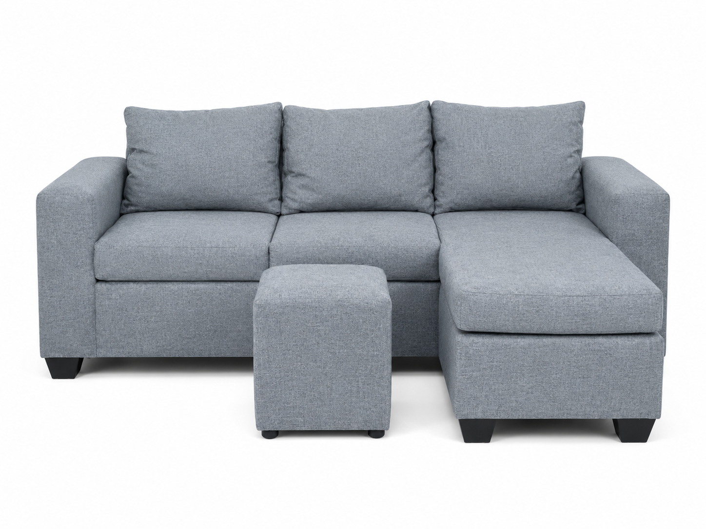 Andre 3 Seater Sofa - Grey - Front