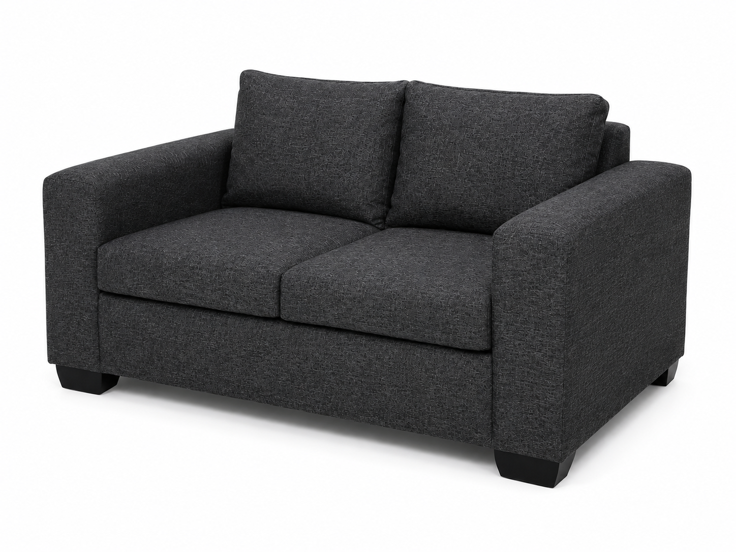 Dimension 2 Seater Sofa - Charcoal - Side angle view