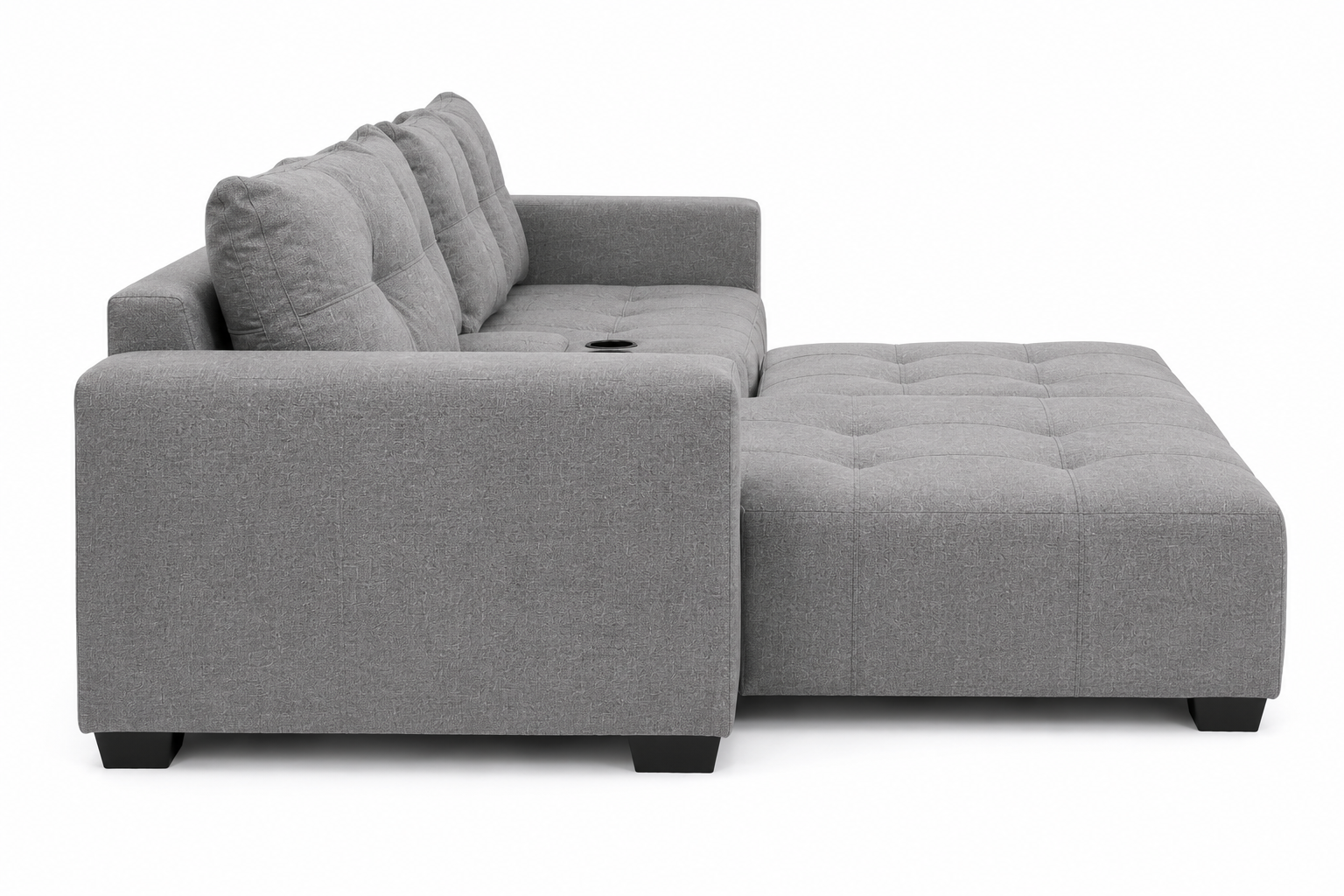 Chelsea Sofa - Left Hand Grey - Side view