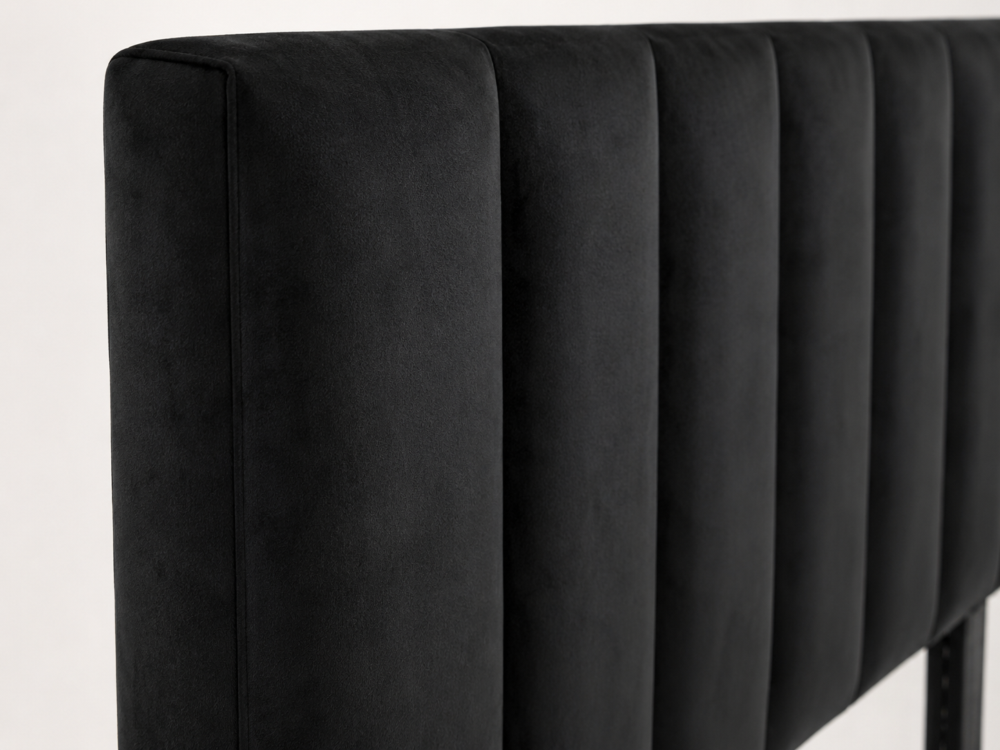 Victoria Headboard - Black Velvet - Close up
