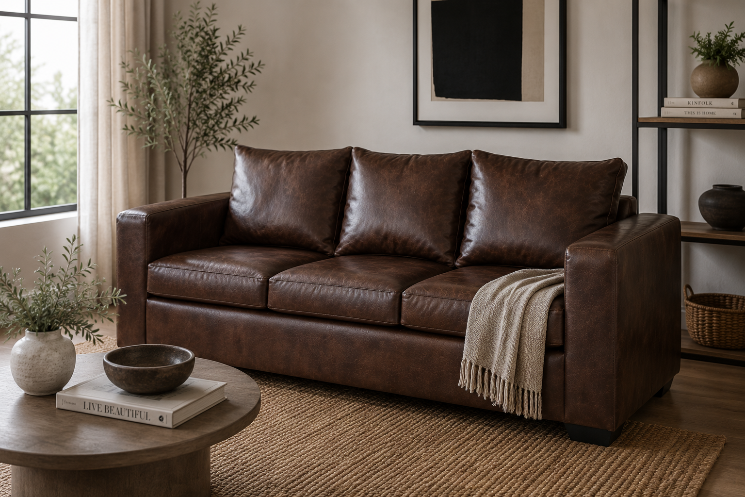 Jody 3 Seater Sofa - Buffalo Brown - Lifestyle
