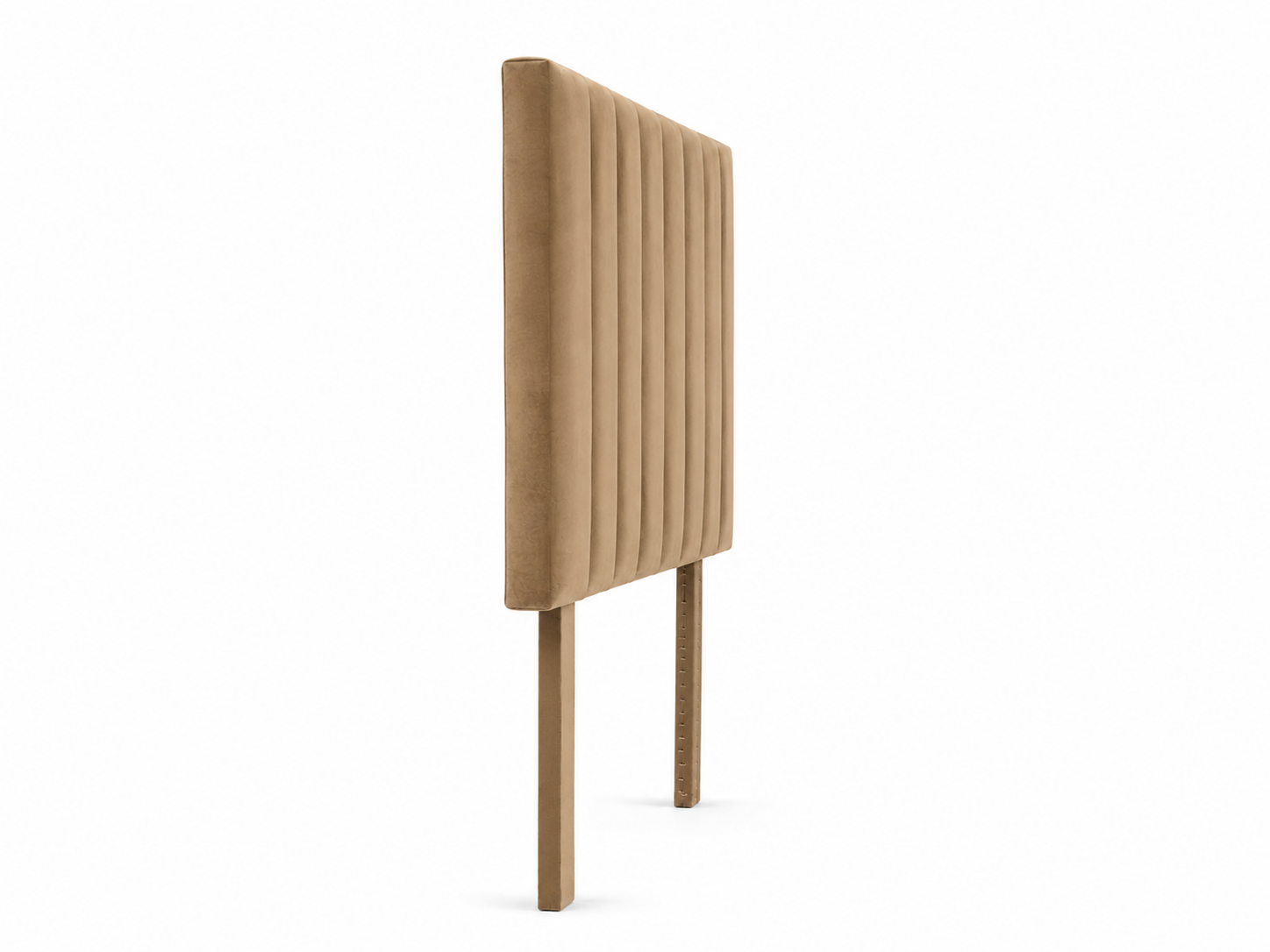 Victoria Headboard - Sandstone Velvet - Side view