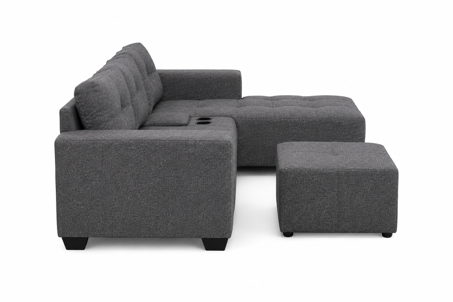Chelsea Sofa - Right Hand Charcoal - Side view