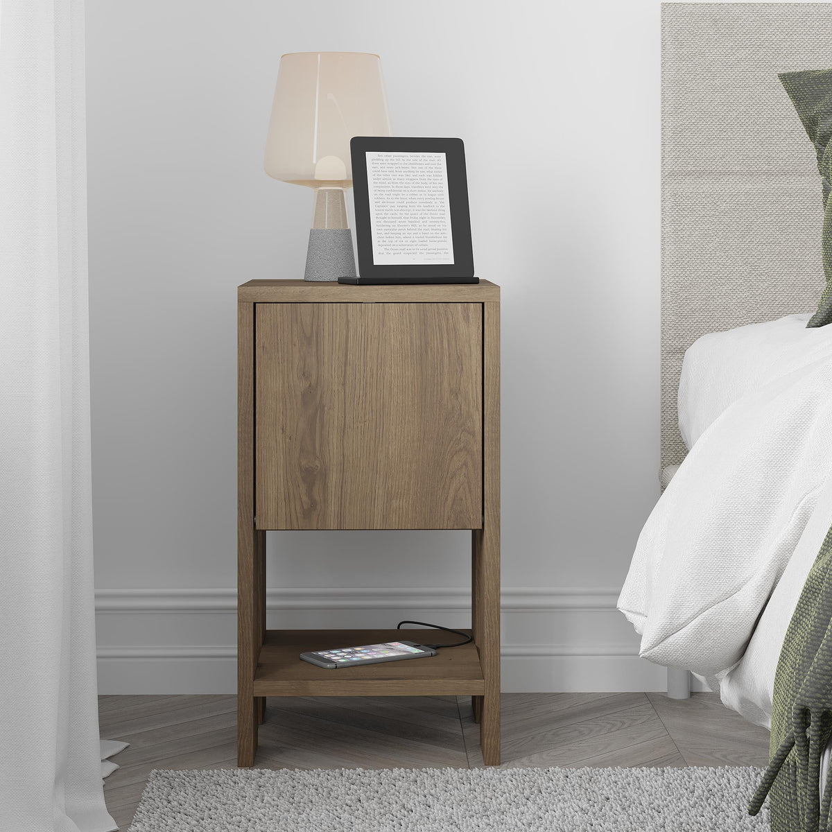 Ema Nightstand - Walnut - 1