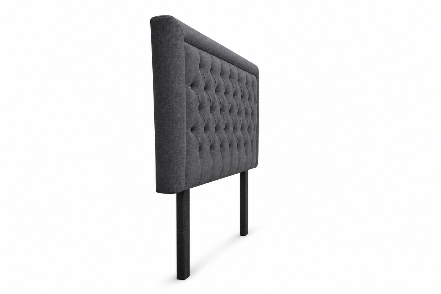 Nadine Headboard - Charcoal - Side view
