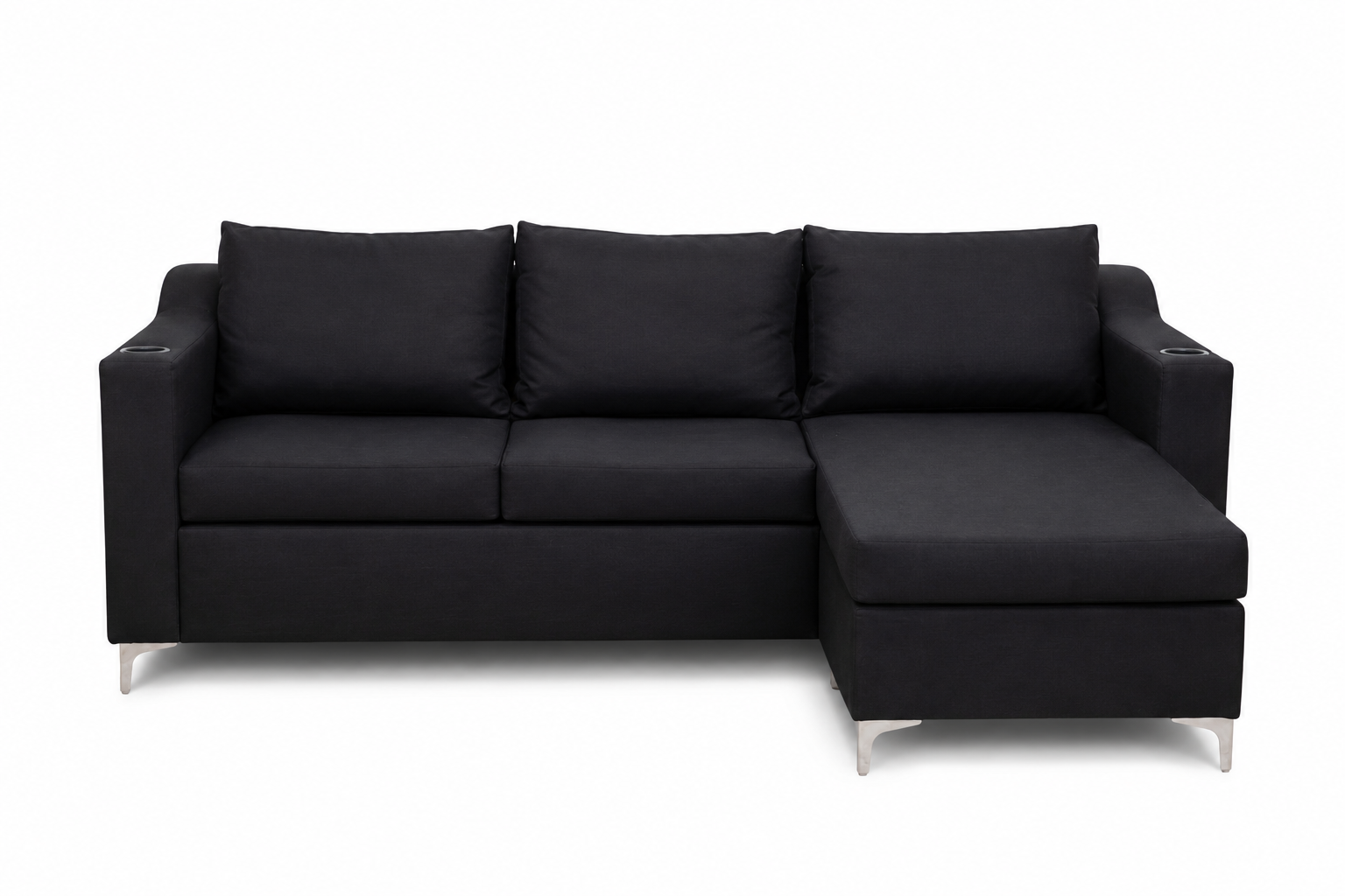 Charlie Corner Couch - Black - Studio shot