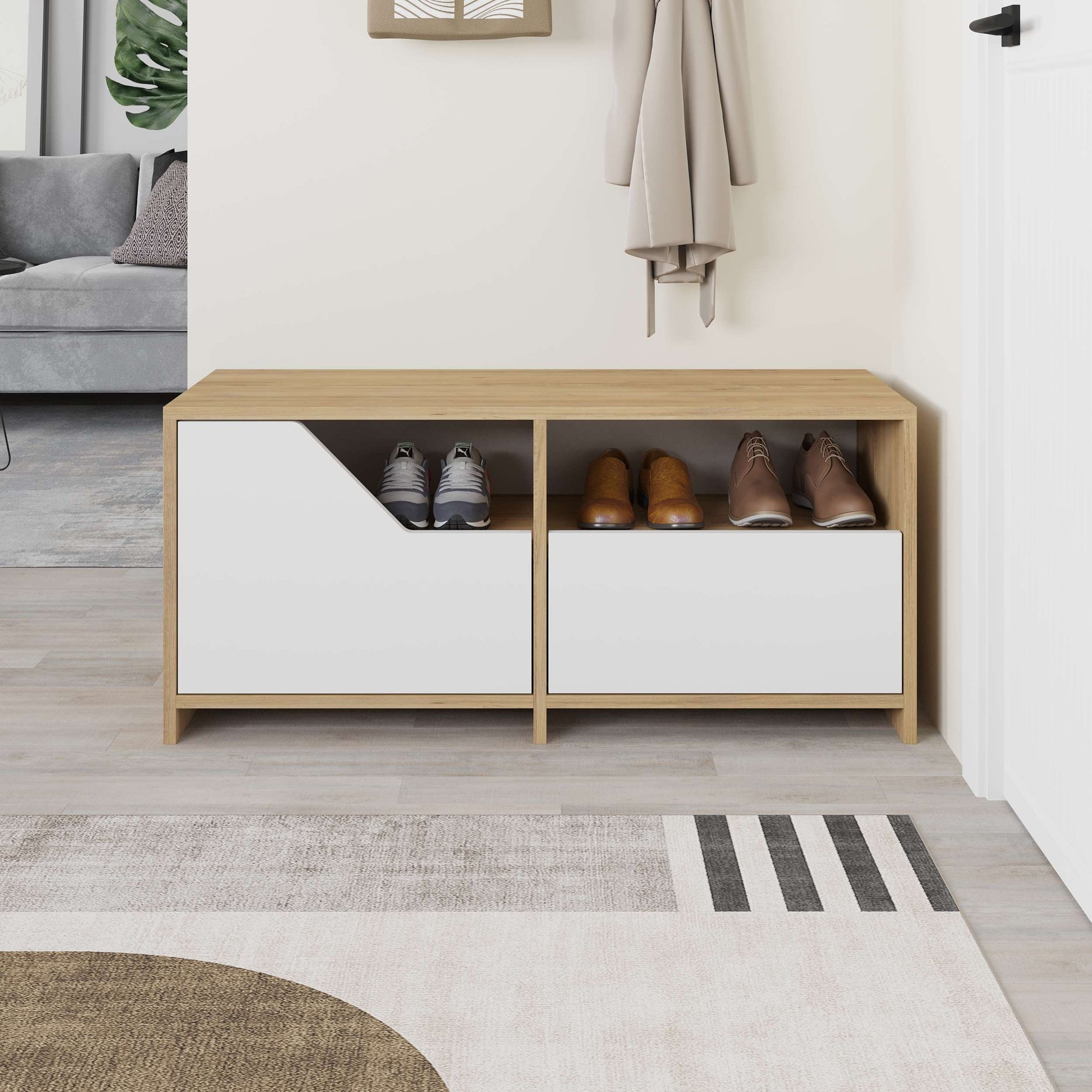 Nexus Shoe Cabinet - Oak - 2