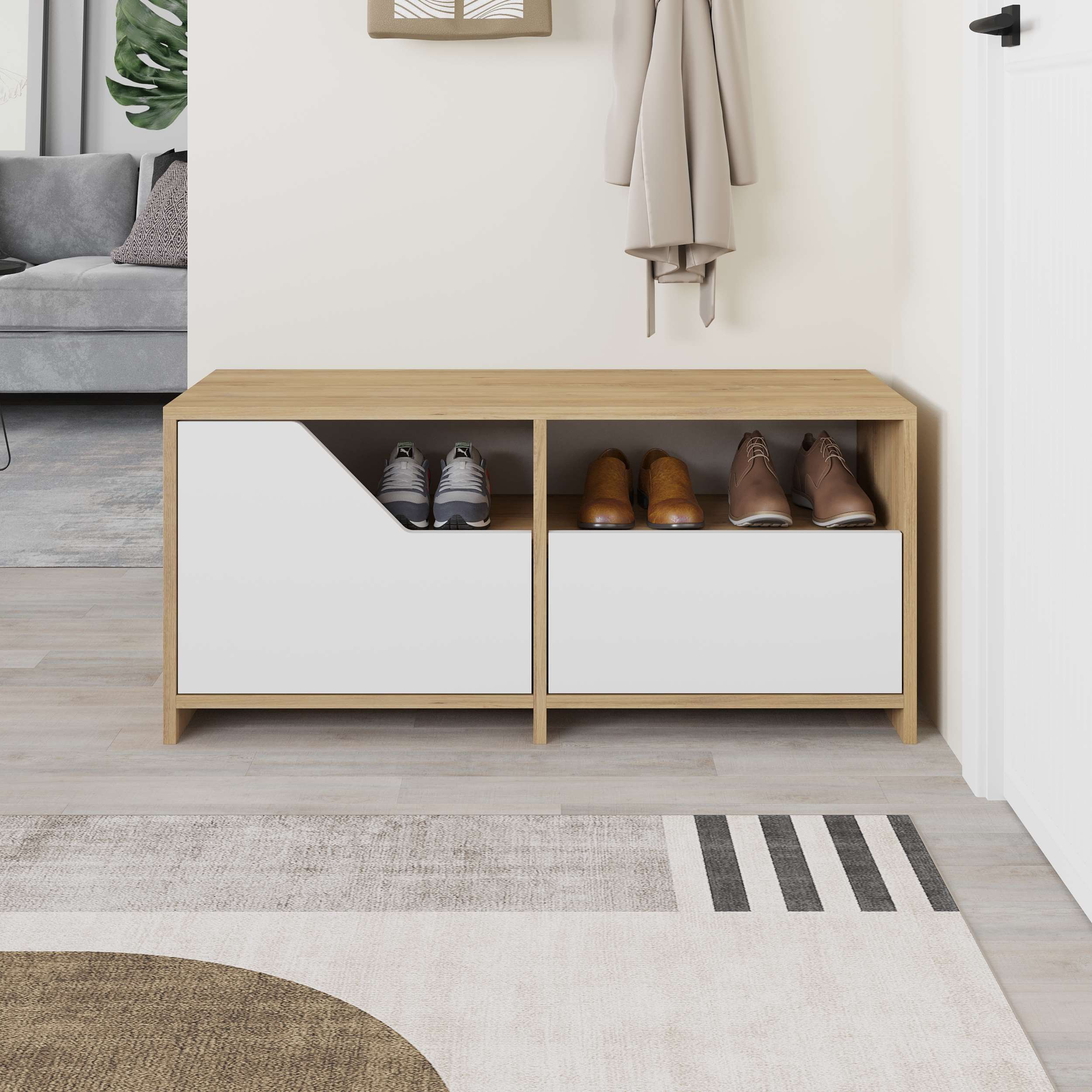 Nexus Shoe Cabinet - Oak - 2