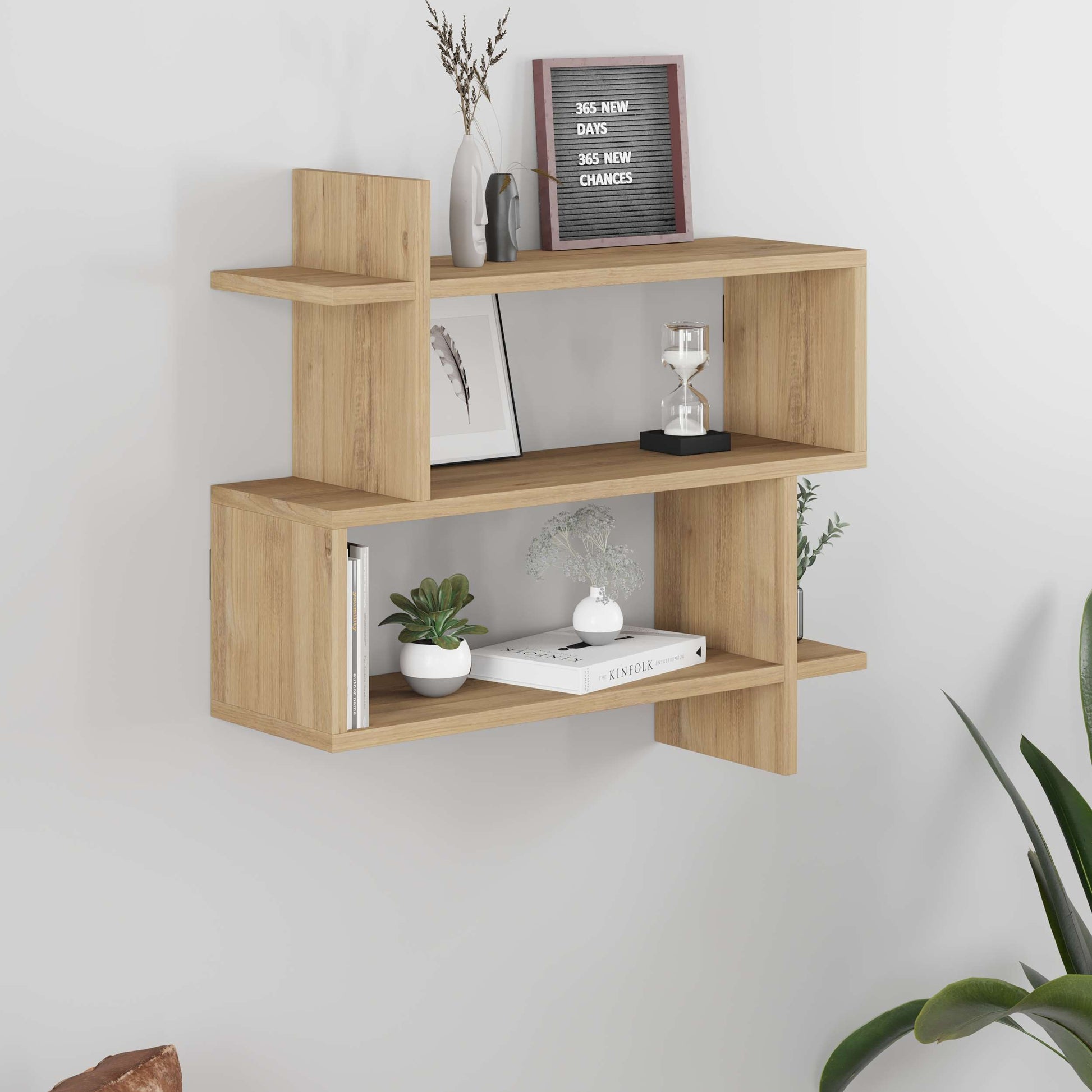 Parallel Wall Shelf - Oak - 2