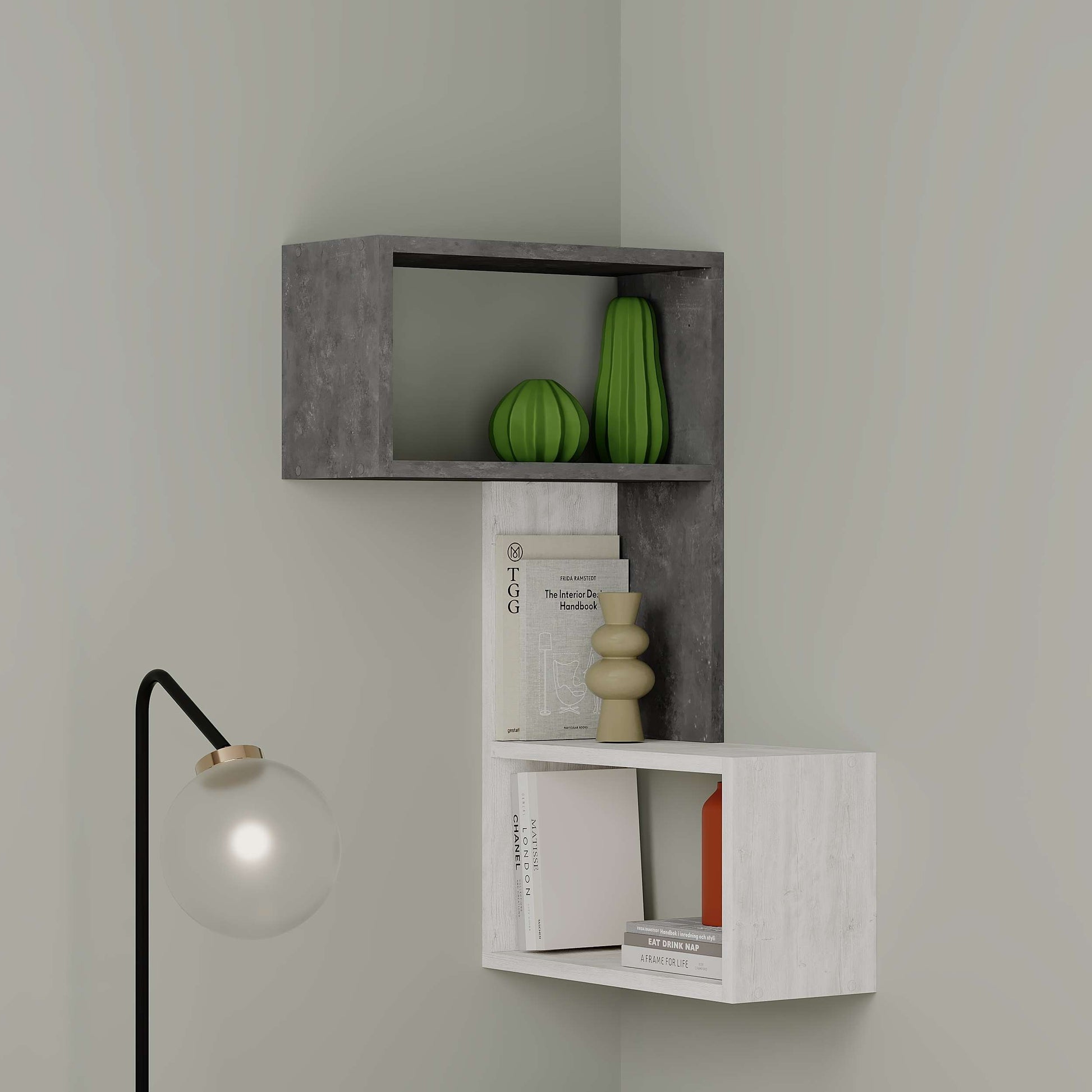 Part Corner Shelf - Retro Grey - 2