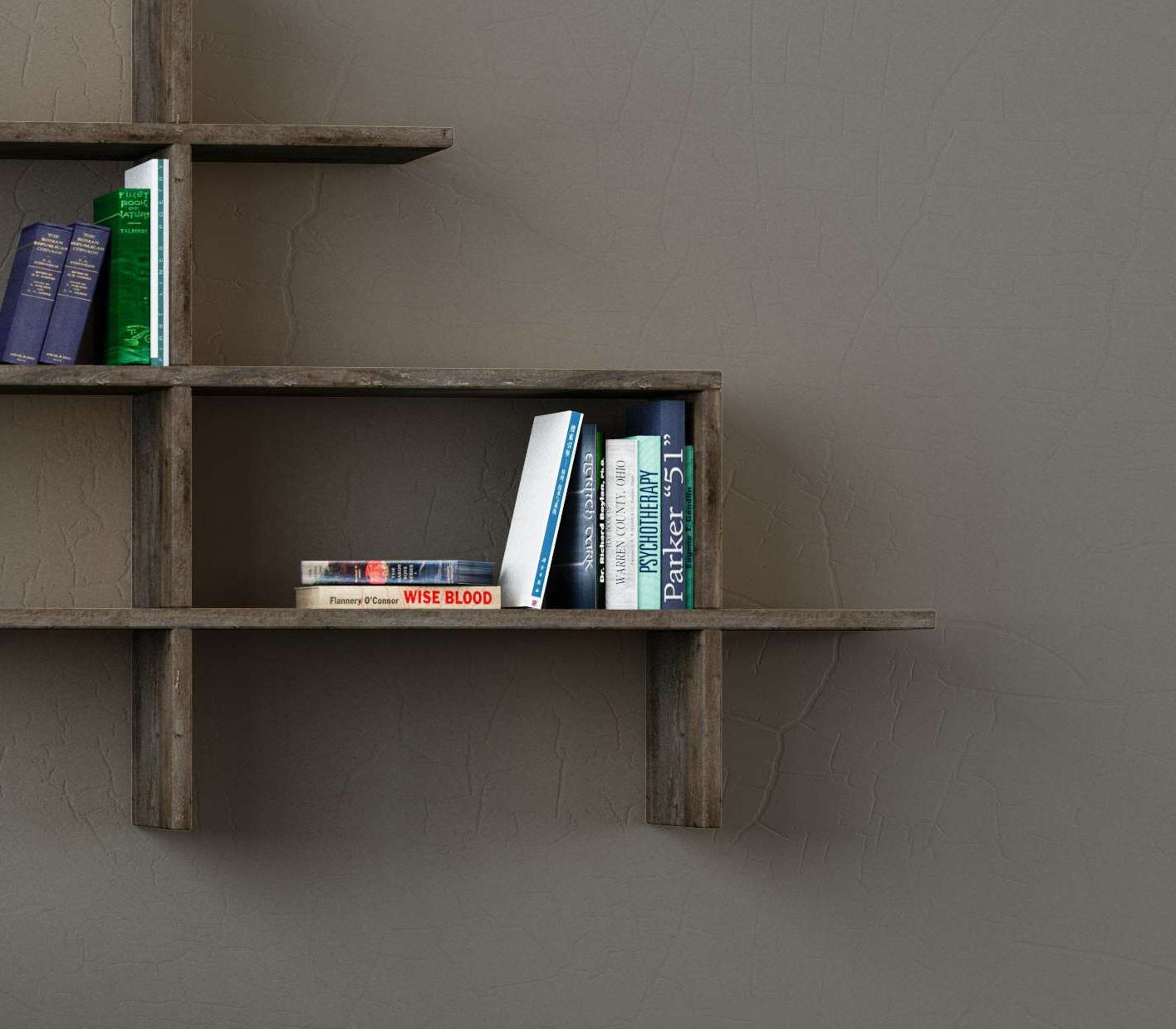 Halic Floating Wall Shelf - Dark Coffee - 2