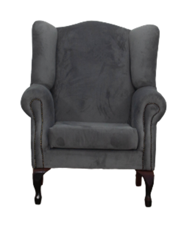 Wingchair - Grey Velvet