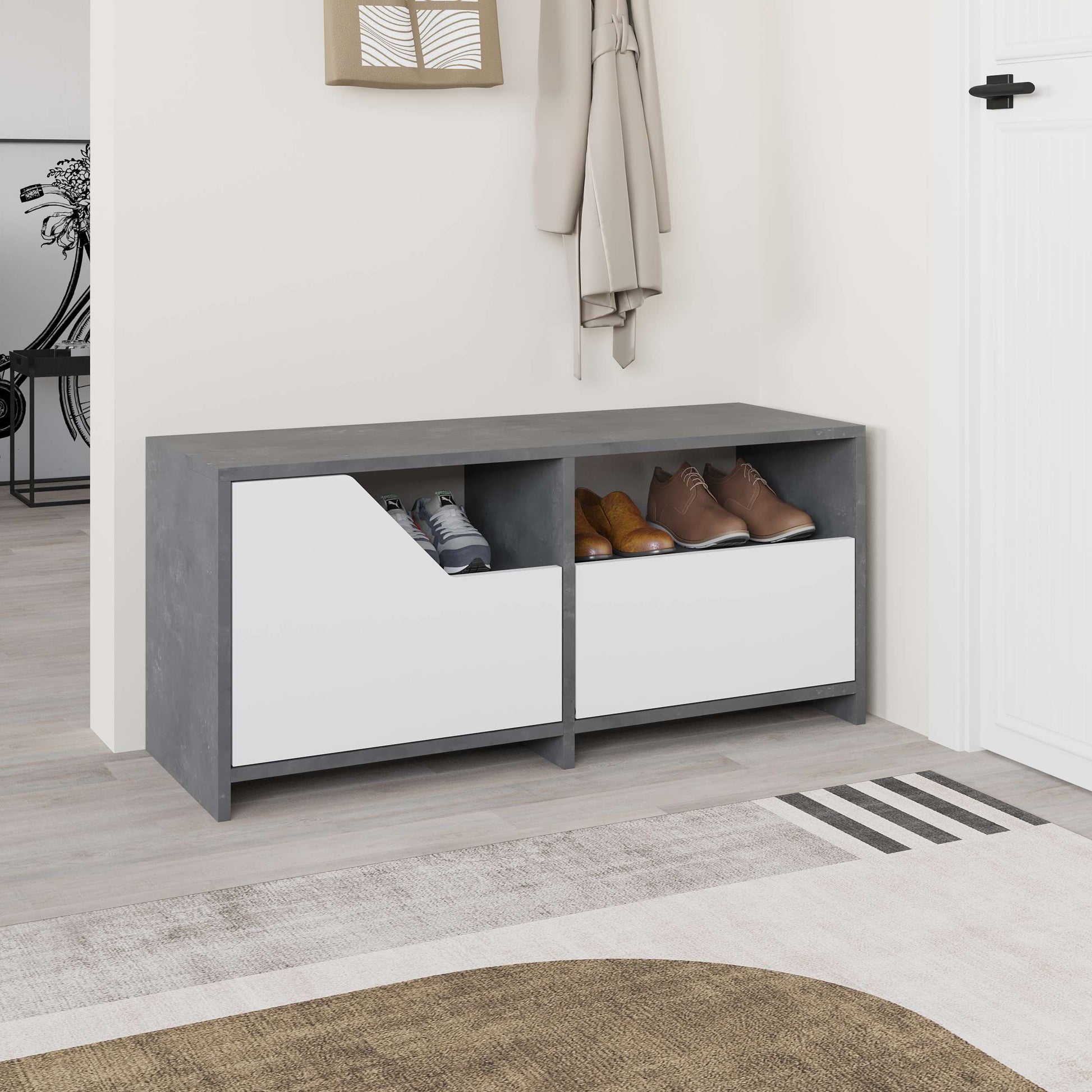 Nexus Shoe Cabinet - Retro Grey