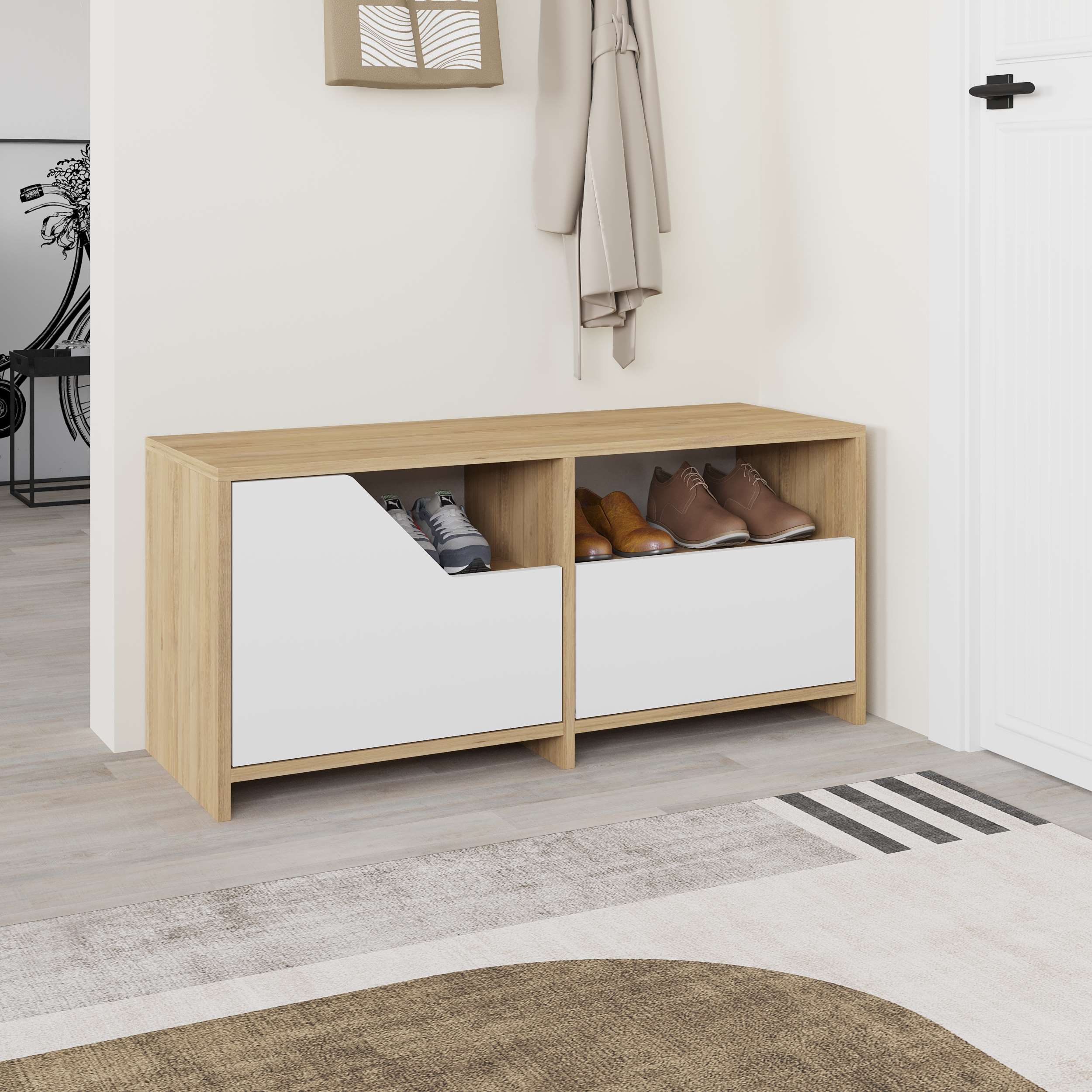 Nexus Shoe Cabinet - Oak
