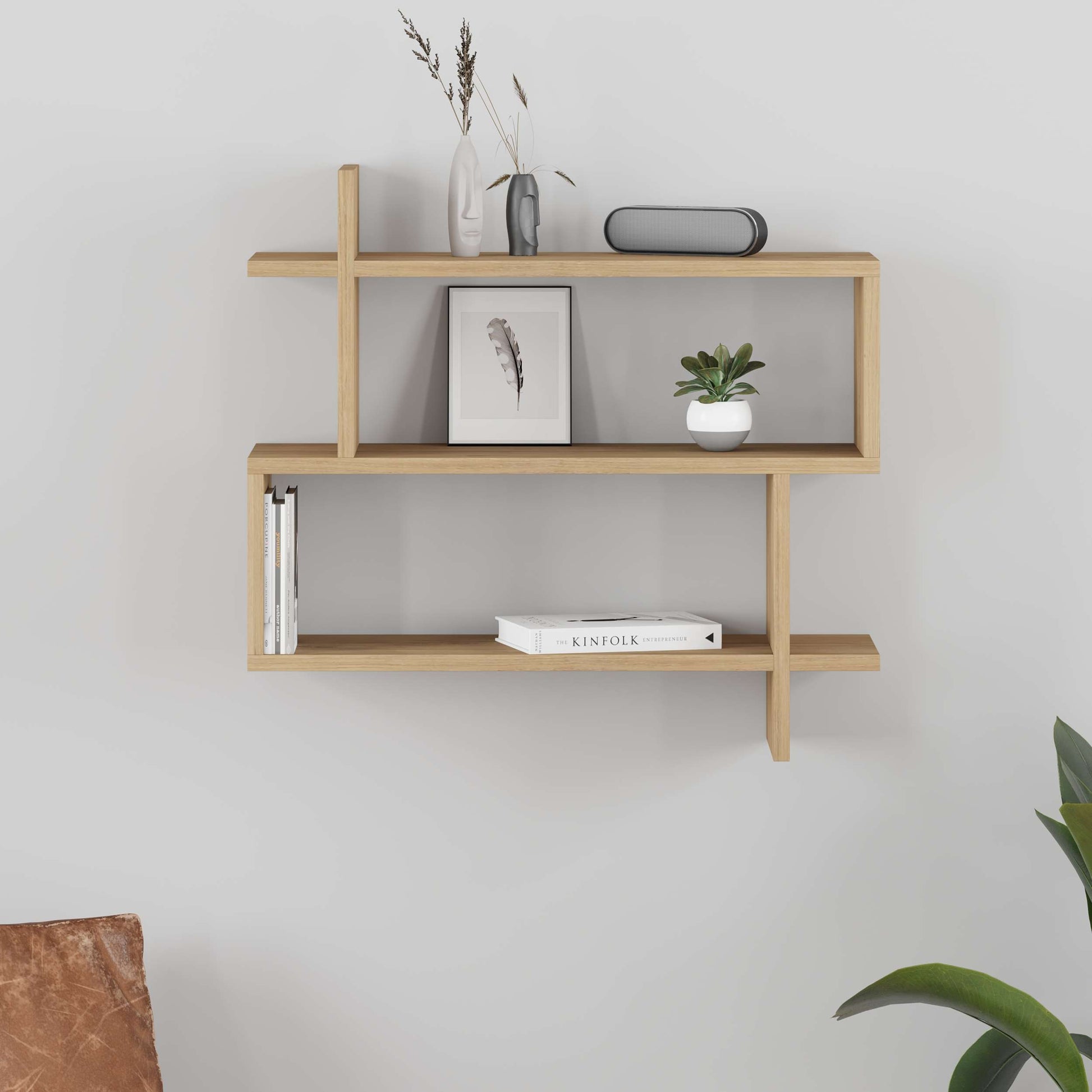 Parallel Wall Shelf - Oak - 3