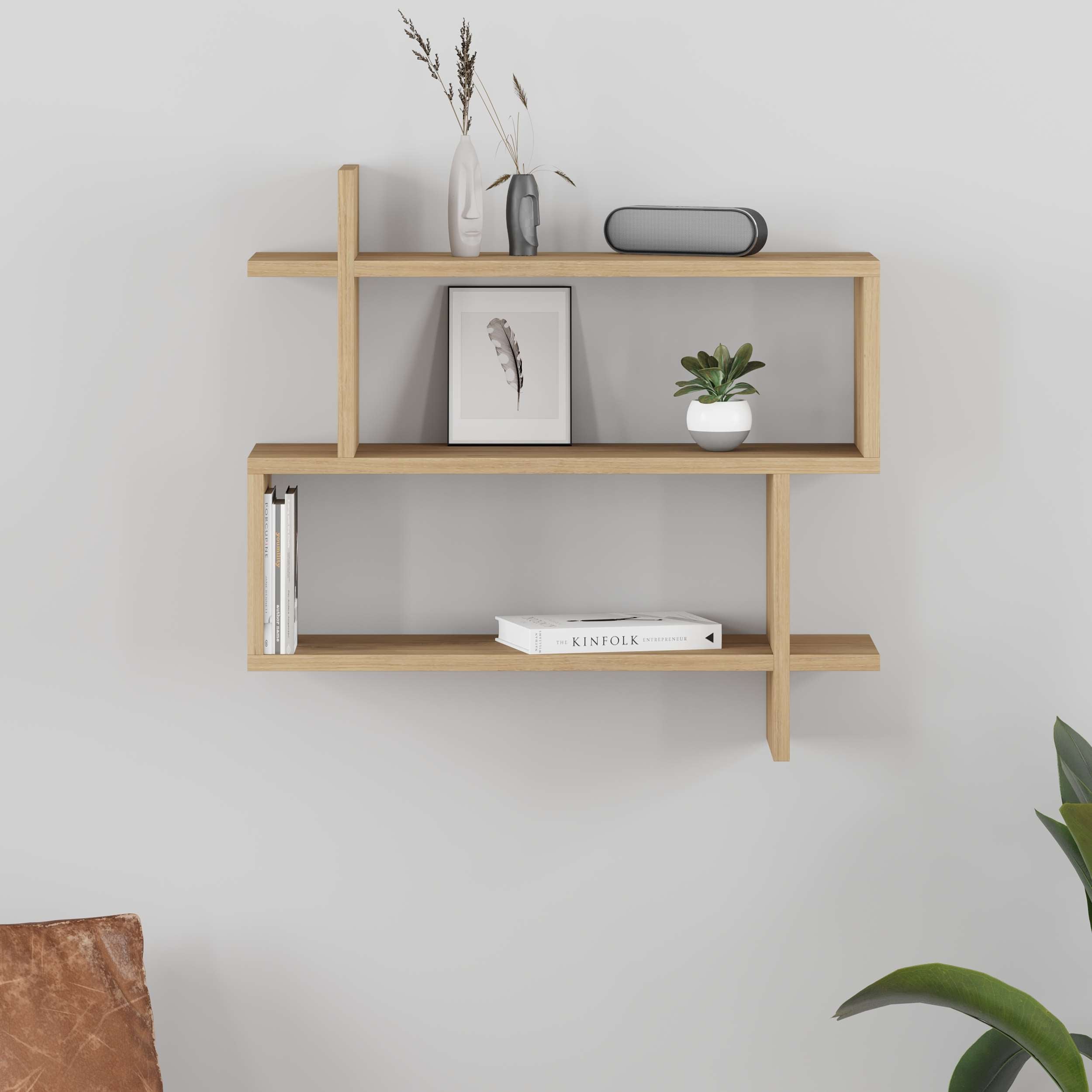 Parallel Wall Shelf - Oak - 3