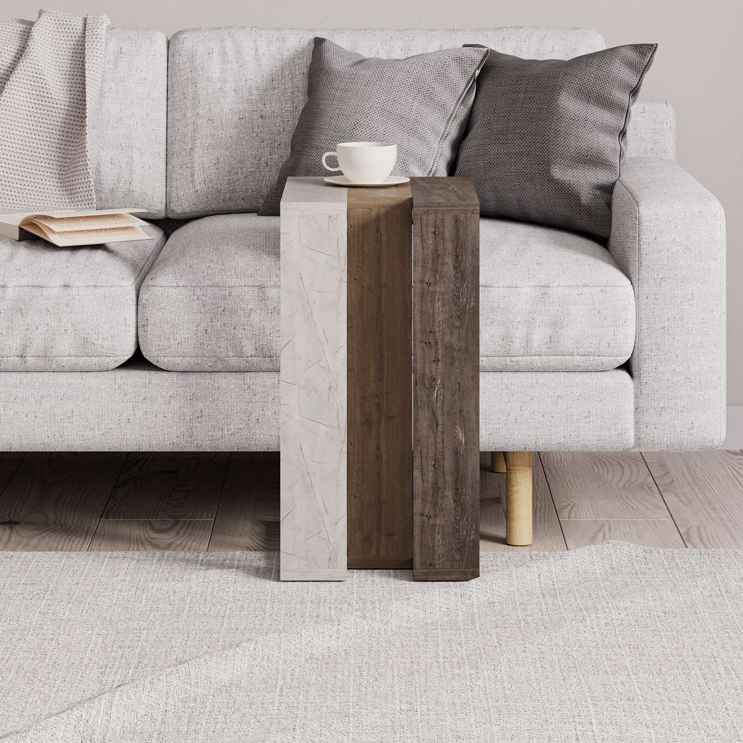 Muju Side Table - Dark Coffee Walnut - 3