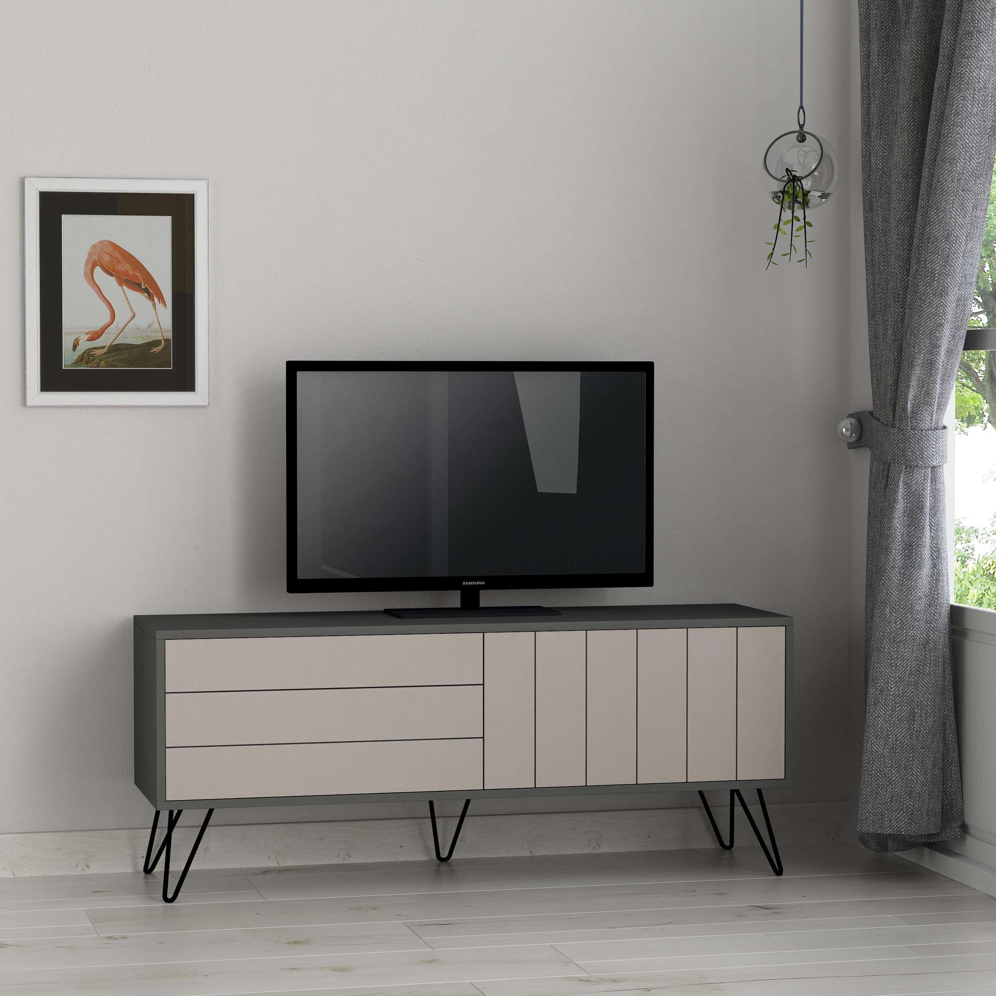 Picadilly TV Unit - Anthracite Mocha - Room Concept