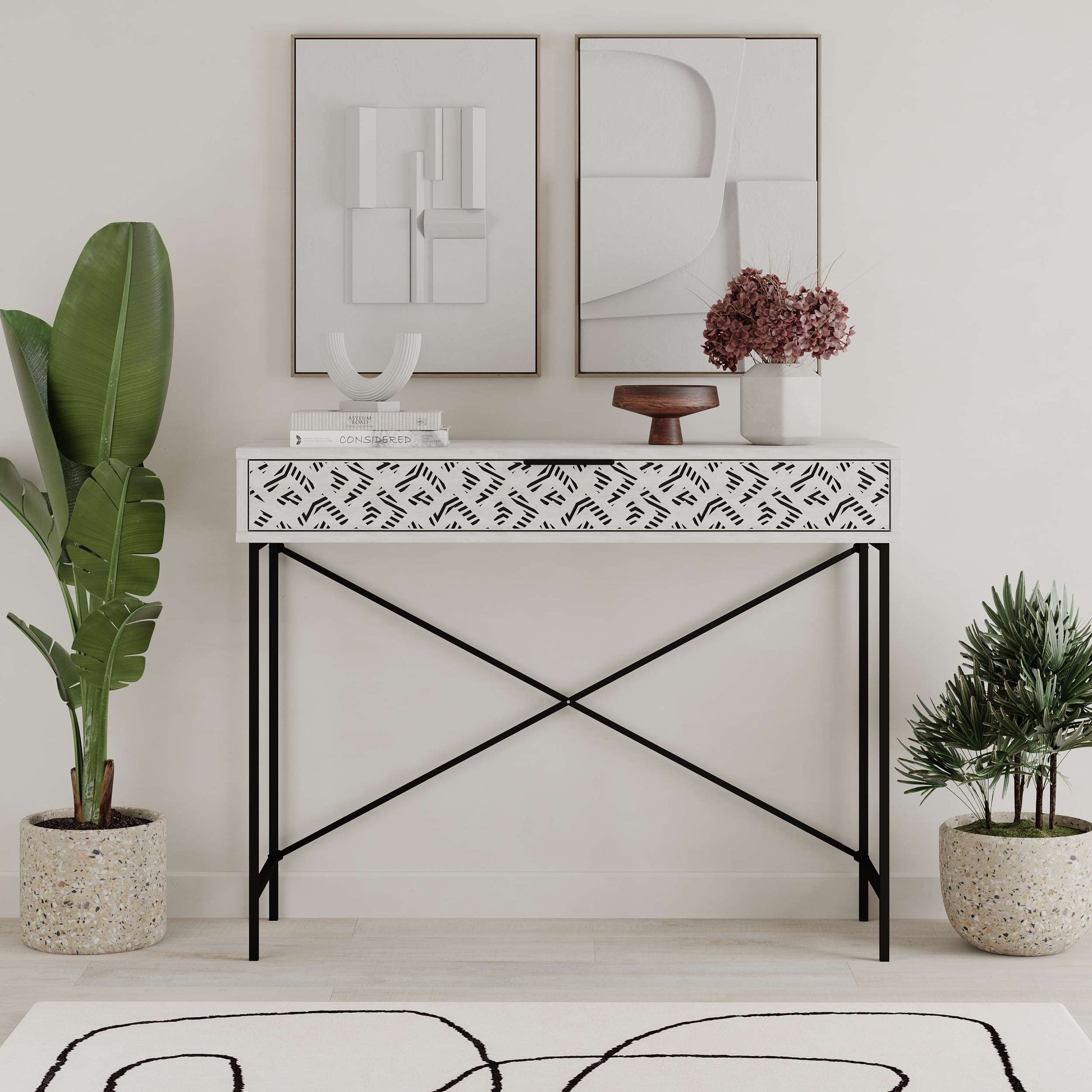 Heaton Console Side Table - White