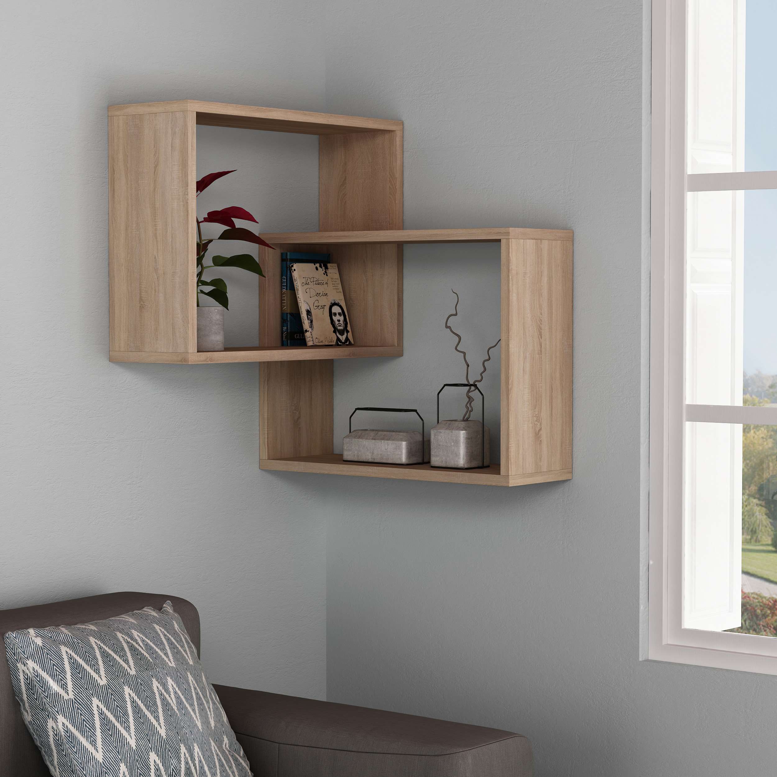 Ring Corner Shelf - Oak