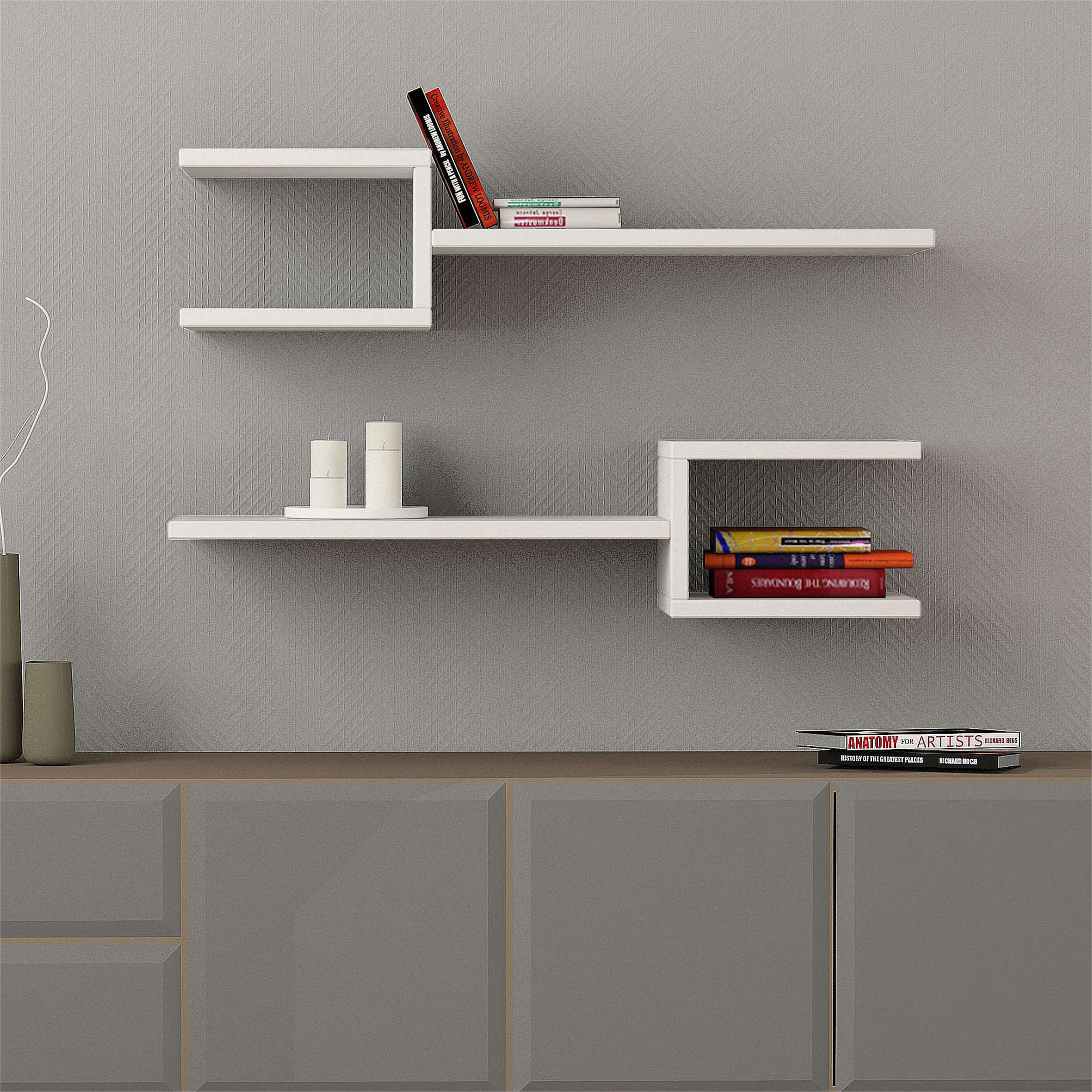Fork Wall Shelf - White