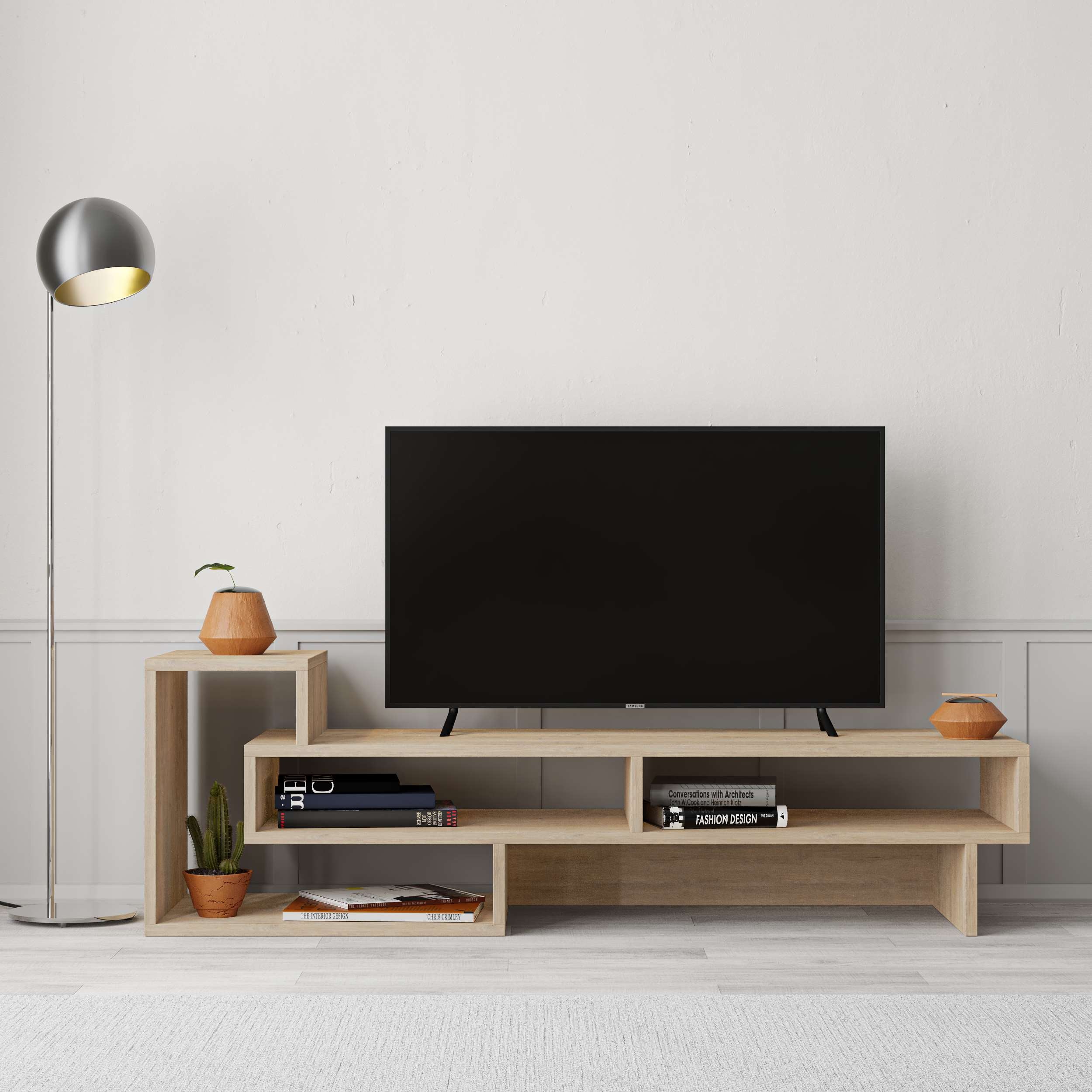Tetra TV Stand - Oak - 3
