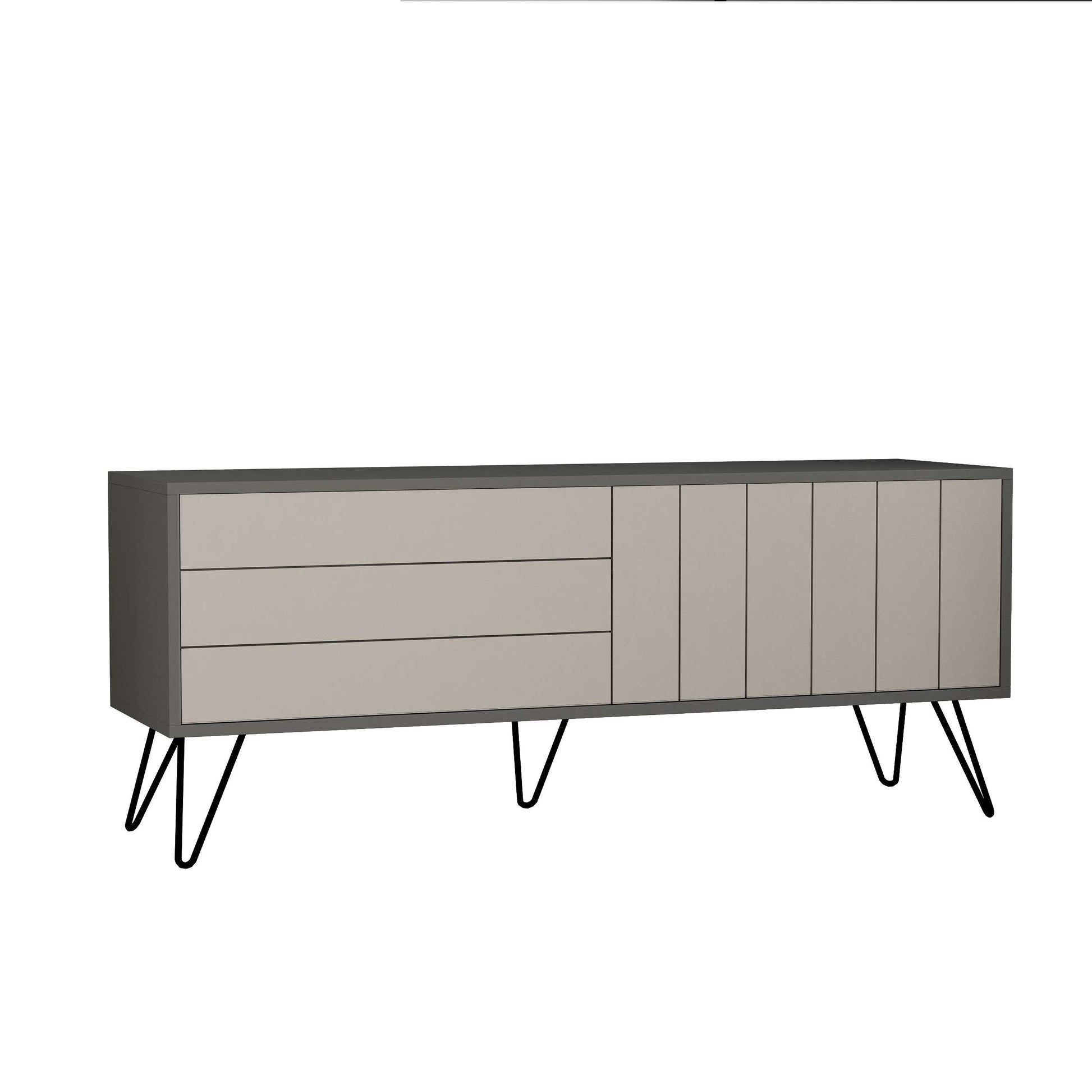 Picadilly TV Unit - Anthracite Mocha - White Background