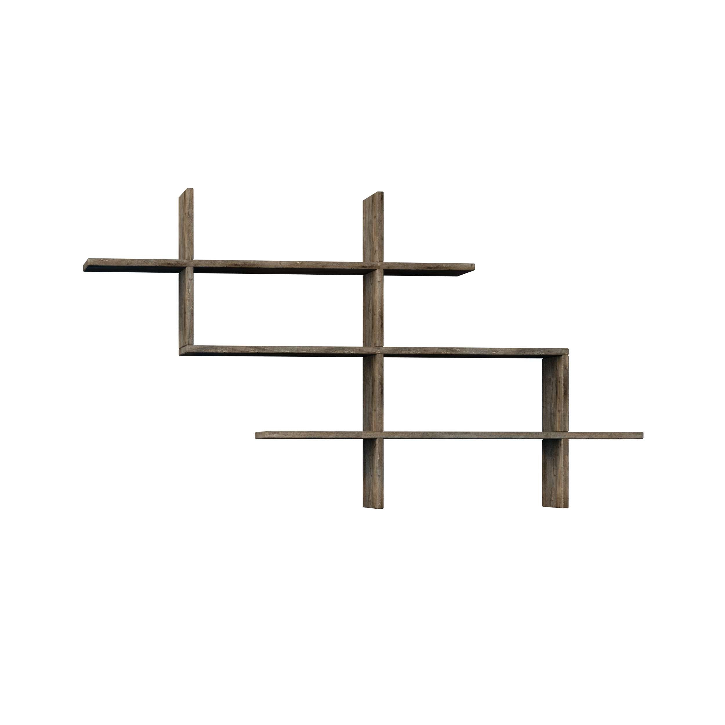 Halic Floating Wall Shelf - Dark Coffee - 5