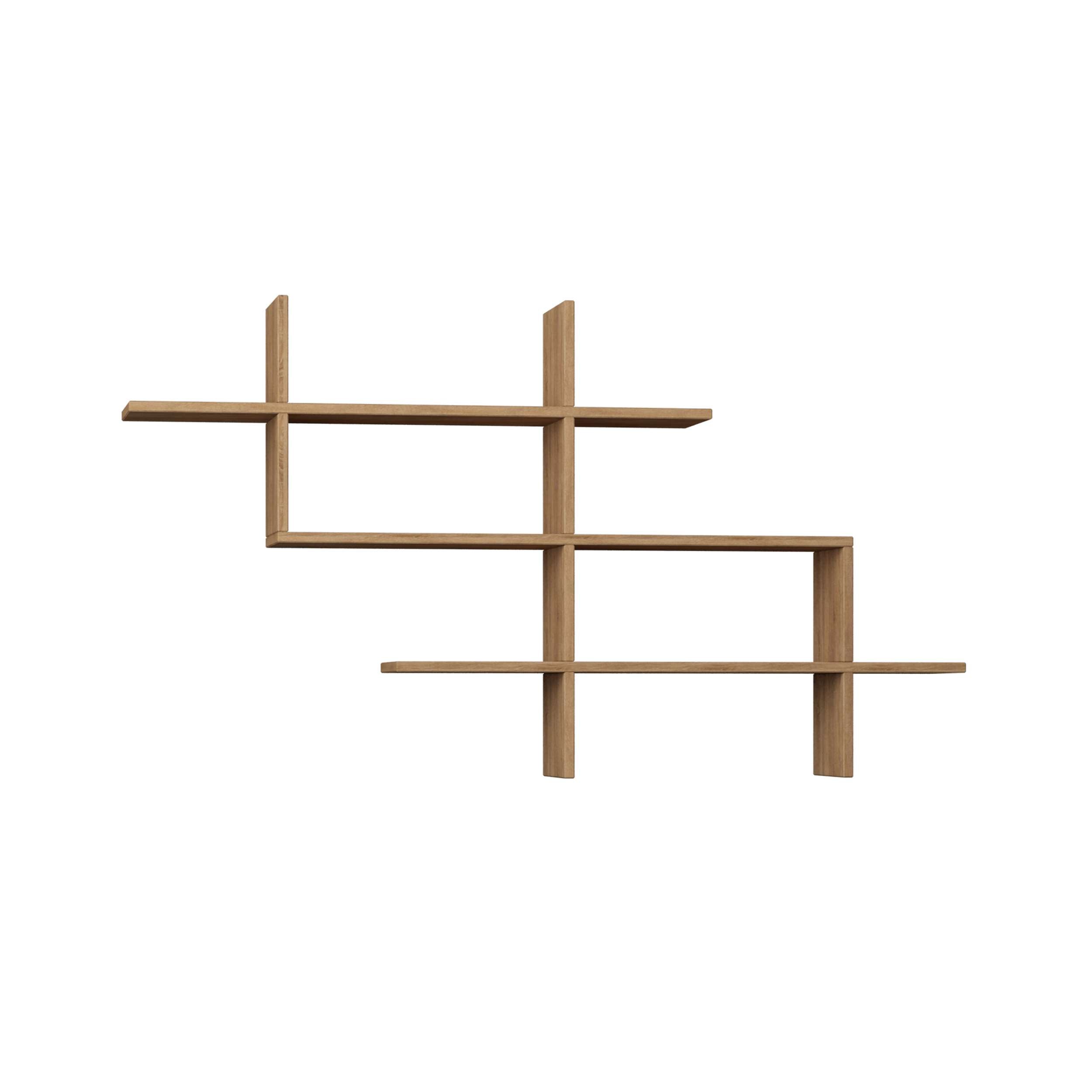 Halic Floating Wall Shelf - Oak - 4