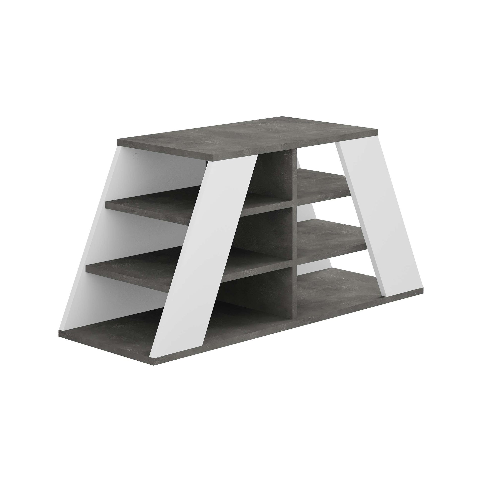 Pyramid Shoe Rack - Retro Grey - 6