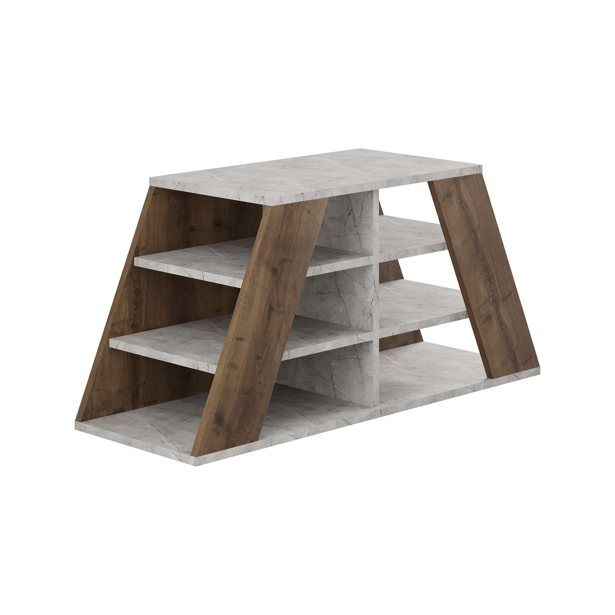 Pyramid Shoe Rack - Walnut - 6