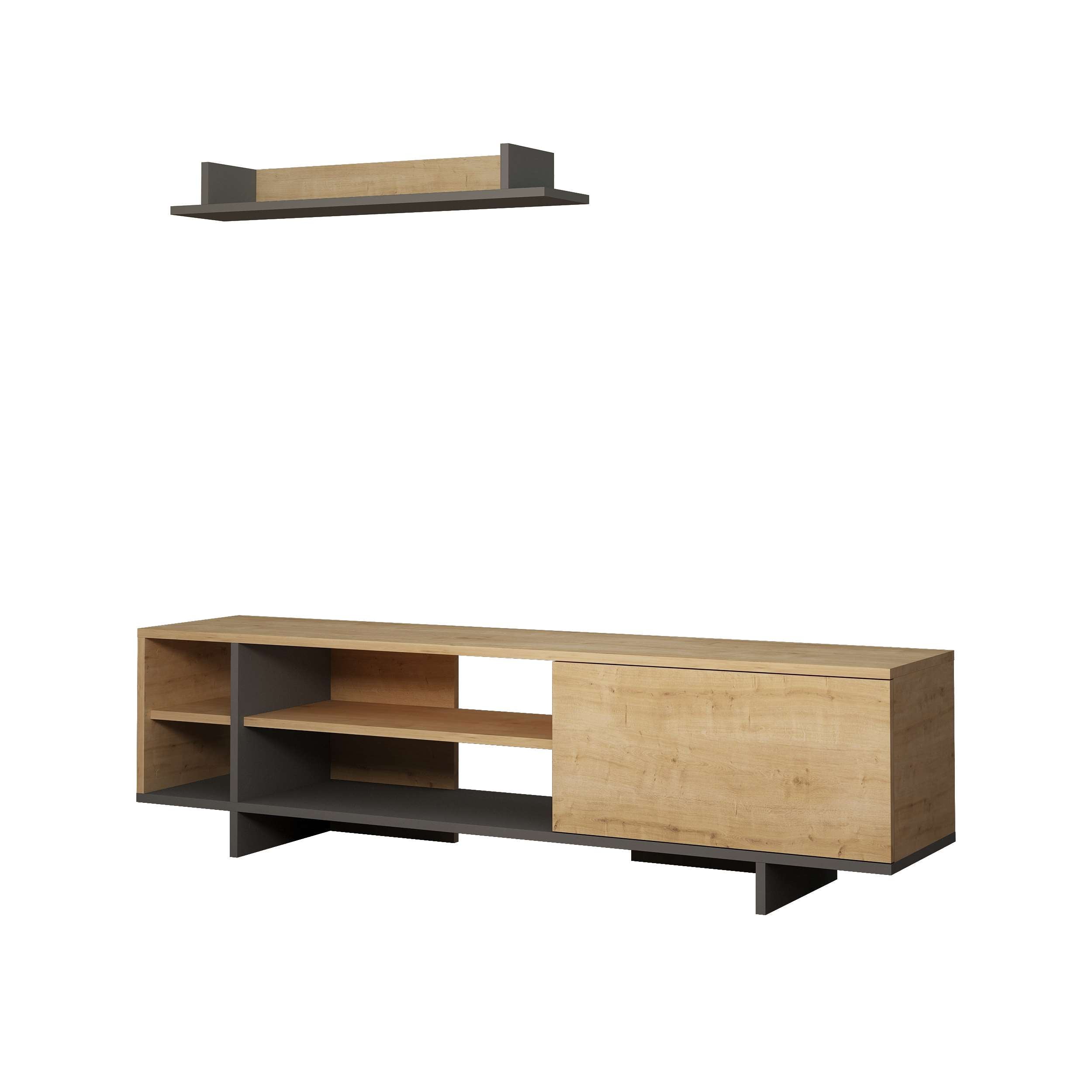 Stockton TV Unit - Oak - 6