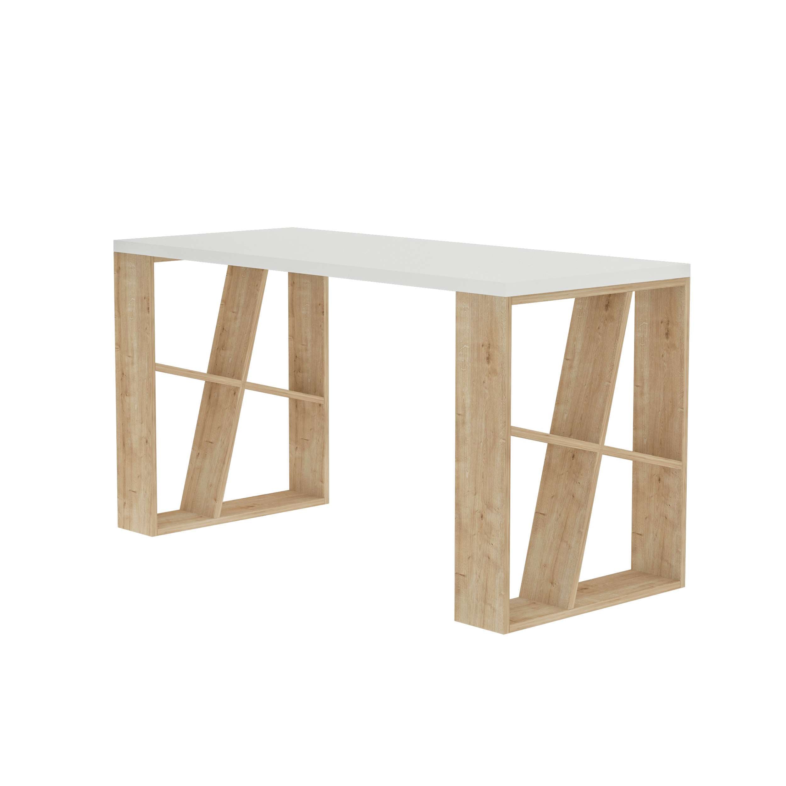 Honey Office Desk - Oak - 4