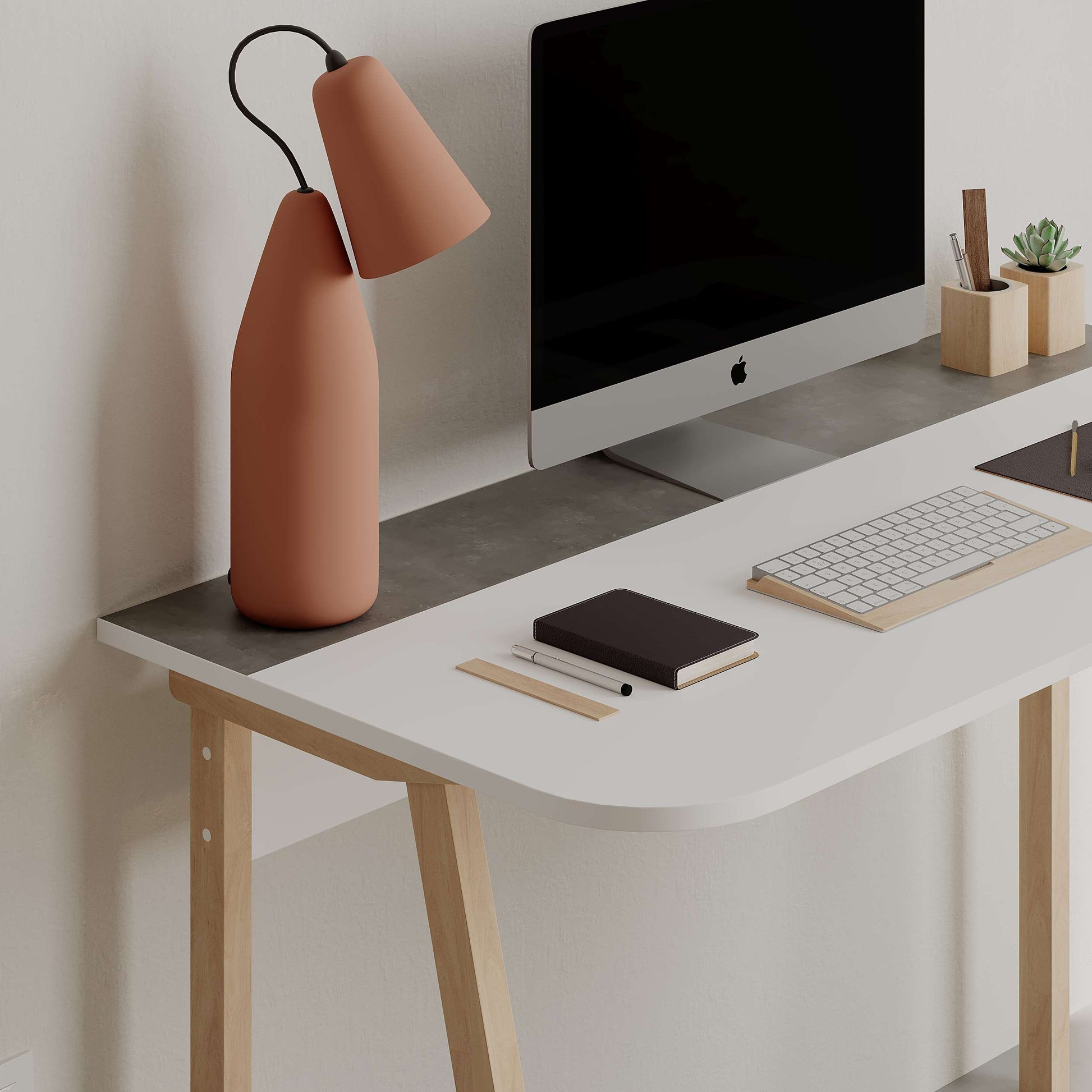 Luton Office Desk - Grey - 4