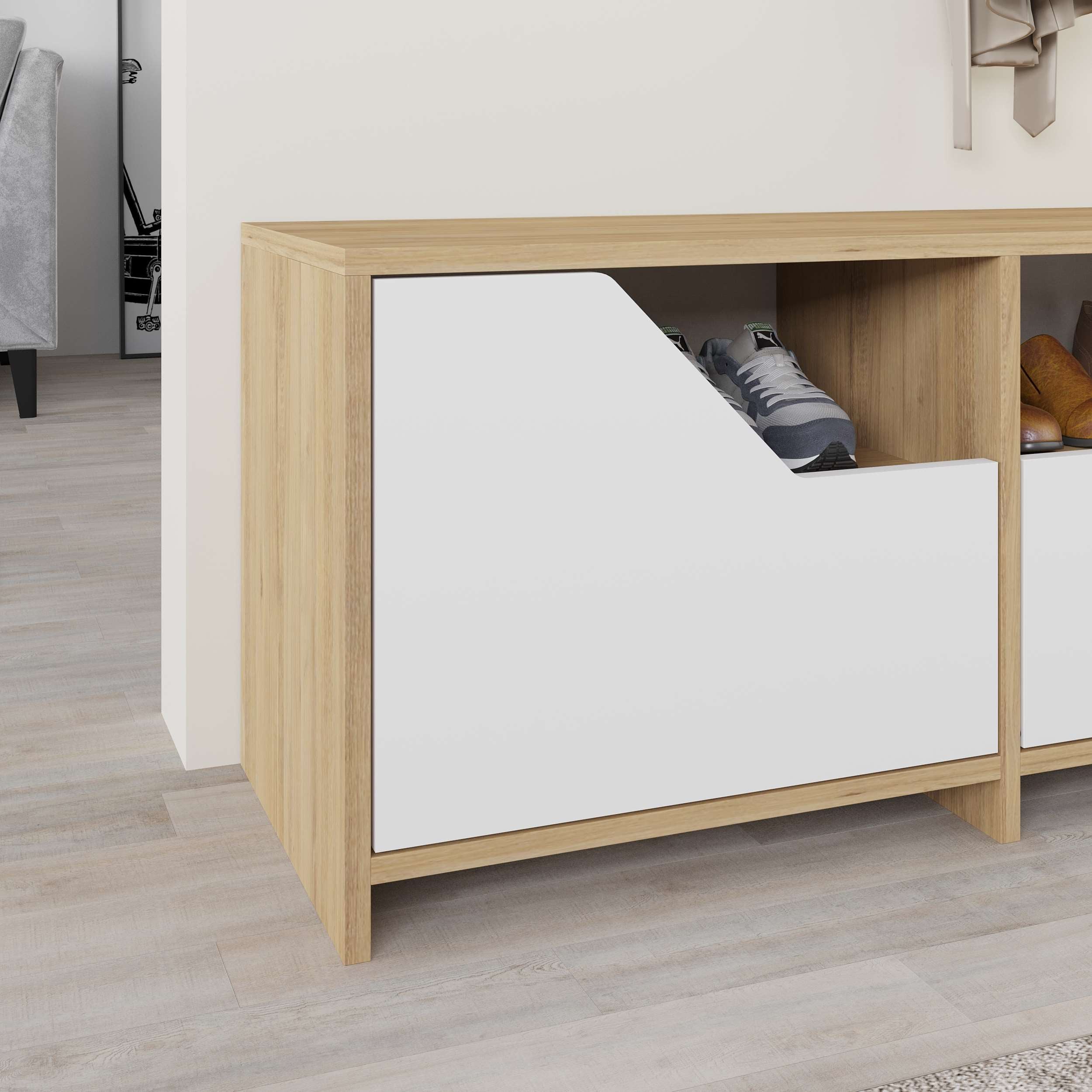 Nexus Shoe Cabinet - Oak - 4